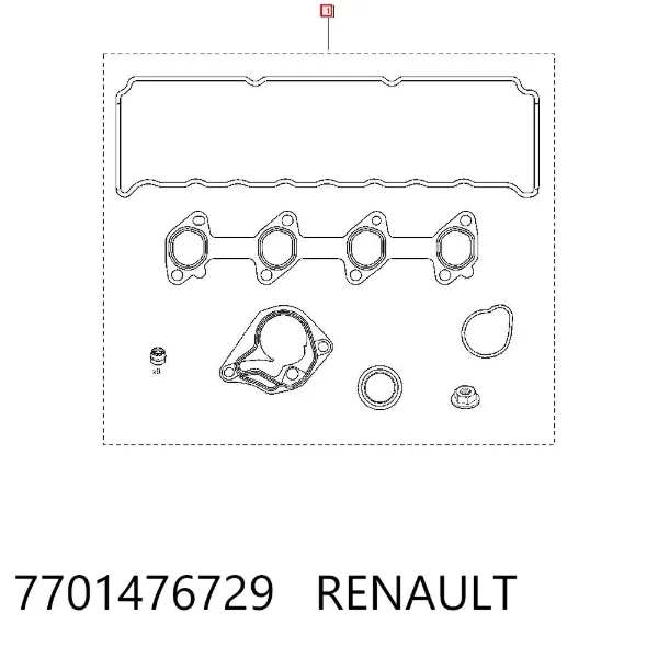 Zestaw uszczelek silnika górny 7701476729 Renault (RVI)