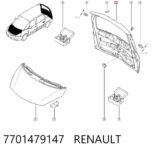 Drzwi tylne (bagażnika 3/5) Renault Espace IV