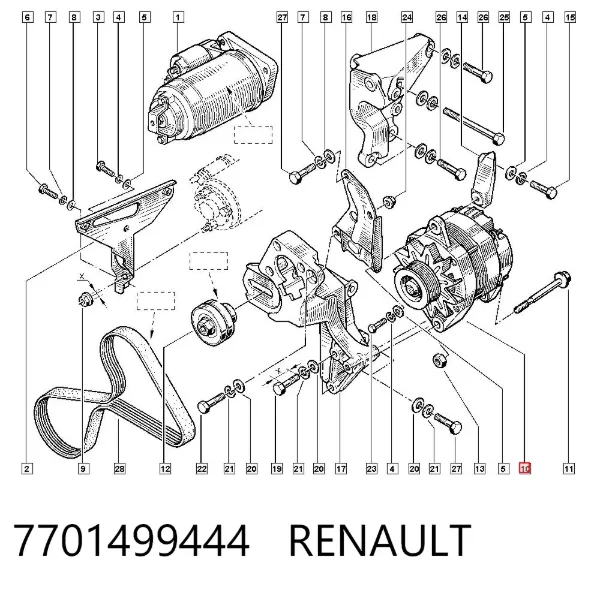 Alternator 7701499444 Renault (RVI)