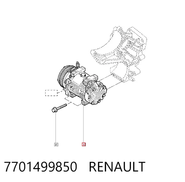 Sprężarka klimatyzacji 7701499850 Renault (RVI)