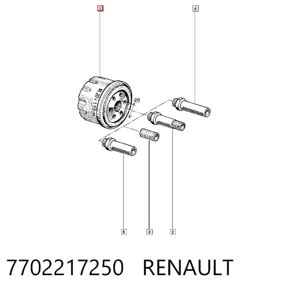 Filtr oleju 7702217250 Renault (RVI)