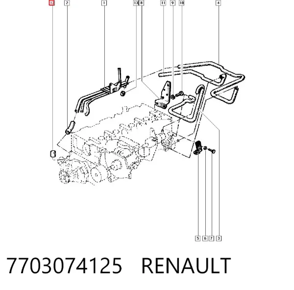 Chłodnica silnika 7703074125 Renault (RVI)