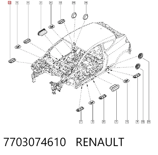 Wkładka dna nadwozia Renault Trafic II