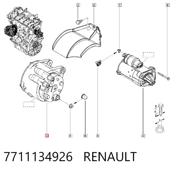 Alternator 7711134926 Renault (RVI)