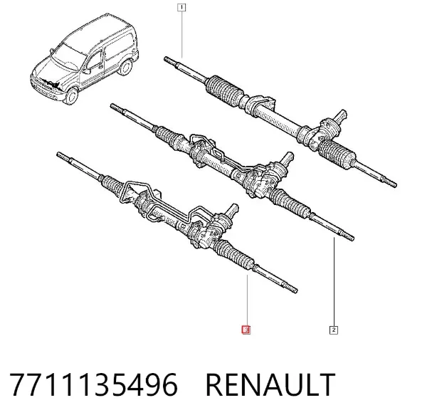 Listwa kierownicza (maglownica) 7711135496 Renault (RVI)