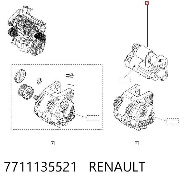 Rozrusznik 7711135521 Renault (RVI)