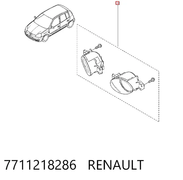Lampa przeciwmgielna lewa/prawa Renault Clio II
