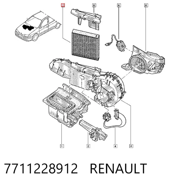 Filtr kabiny 7711228912 Renault (RVI)