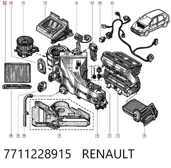 Filtr kabiny 7711228915 Renault (RVI)