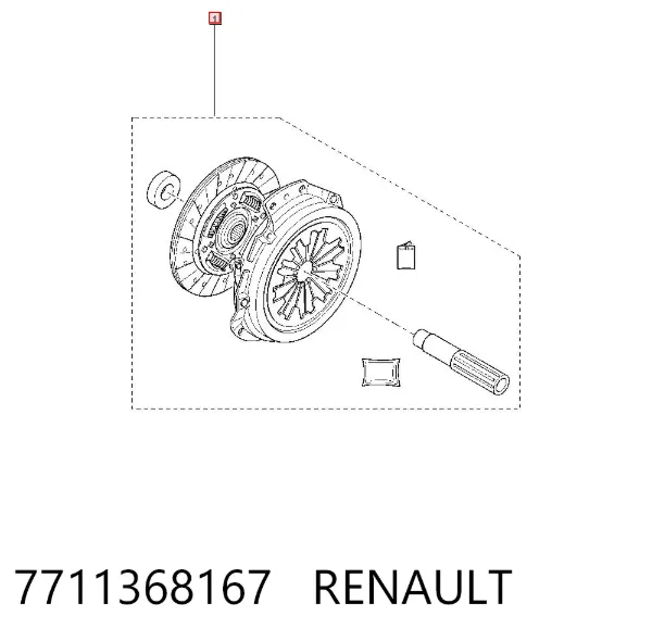 Zestaw sprzęgła (3 części) 7711368167 Renault (RVI)