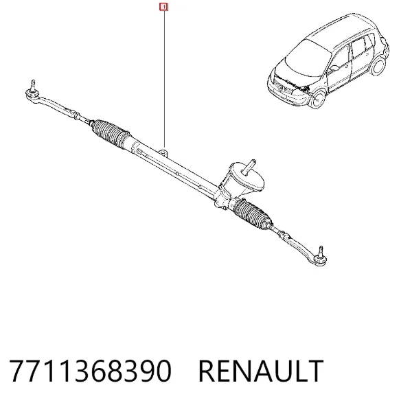 Listwa kierownicza (maglownica) 7711368390 Renault (RVI)