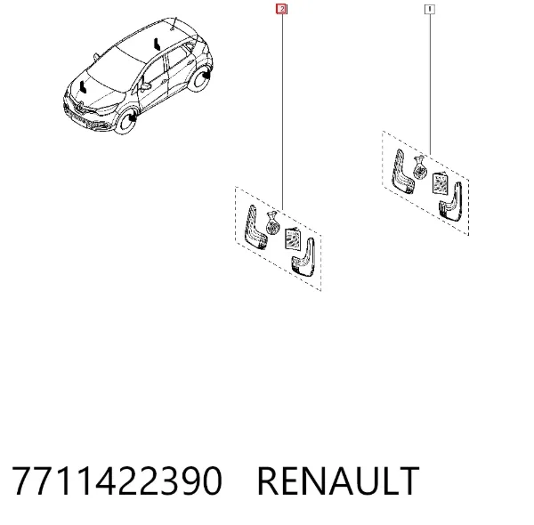 Chlapacze tylne, komplet 7711422390 Renault (RVI)