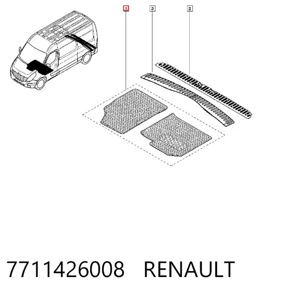 Dywanik przedni, zestaw 2 szt. 7711426008 Renault (RVI)
