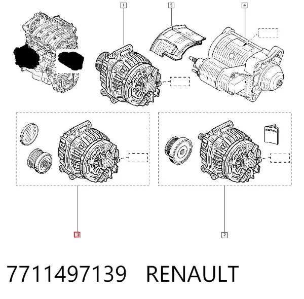 Alternator 7711497139 Renault (RVI)