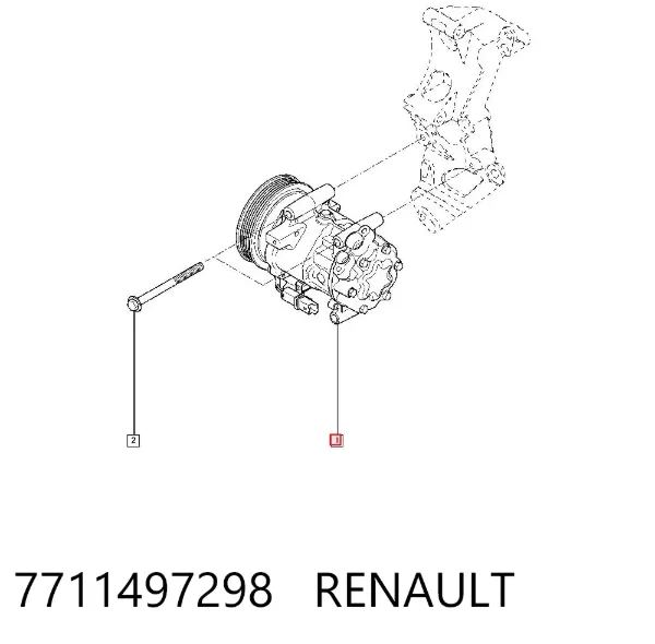 Sprężarka klimatyzacji 7711497298 Renault (RVI)