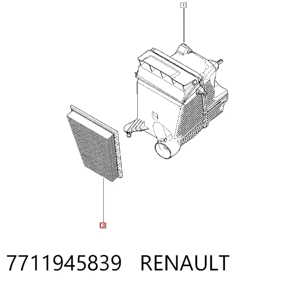Filtr powietrza 7711945839 Renault (RVI)