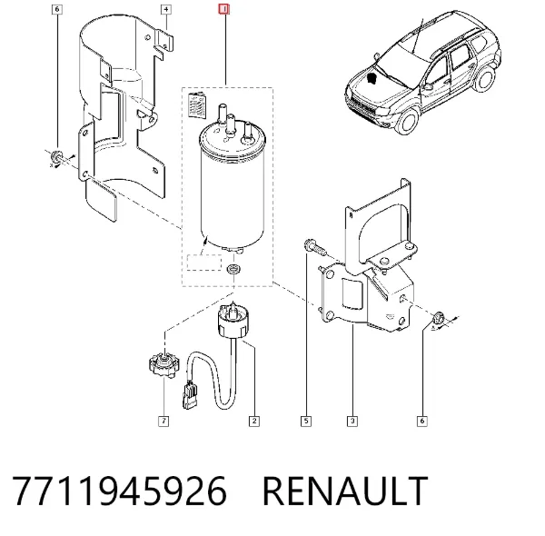 Filtr paliwa 7711945926 Renault (RVI)
