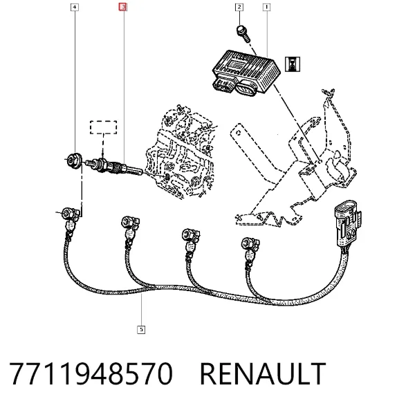 Świeca żarowa 7711948570 Renault (RVI)