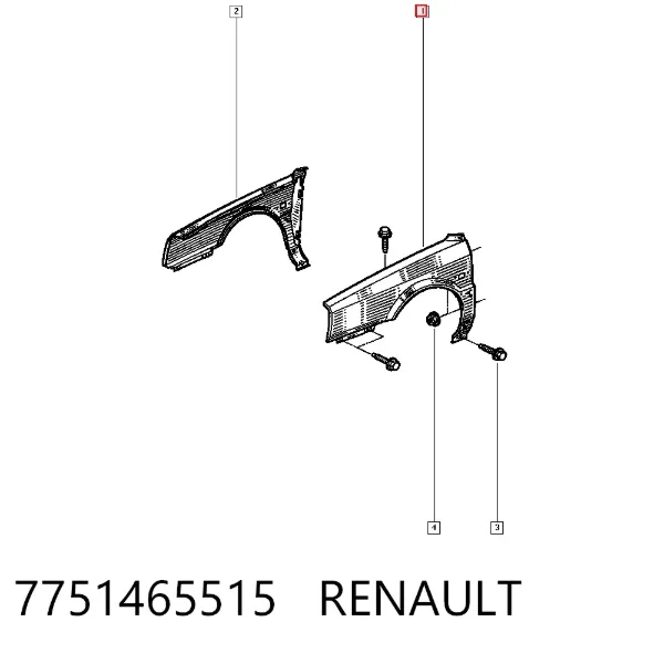Błotnik przedni lewy Renault 21 L48