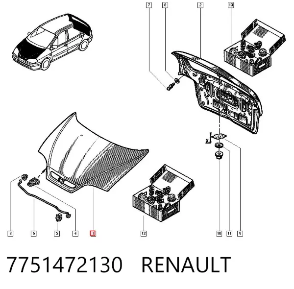 Maska silnika 7751472130 Renault (RVI)
