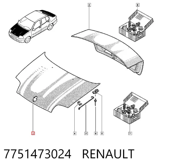 Maska silnika 7751473024 Renault (RVI)
