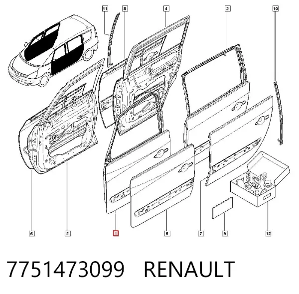 Drzwi przednie lewe Renault Espace IV
