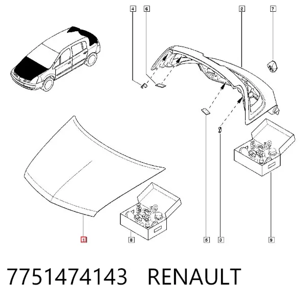 Maska silnika Renault Vel Satis BJ0