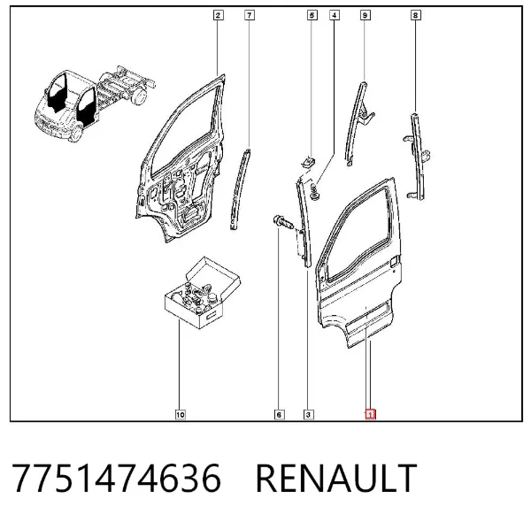 Drzwi przednie lewe Renault Master II