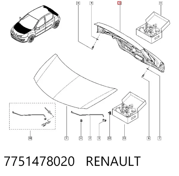 Drzwi tylne (bagażnika 3/5) Renault Clio III