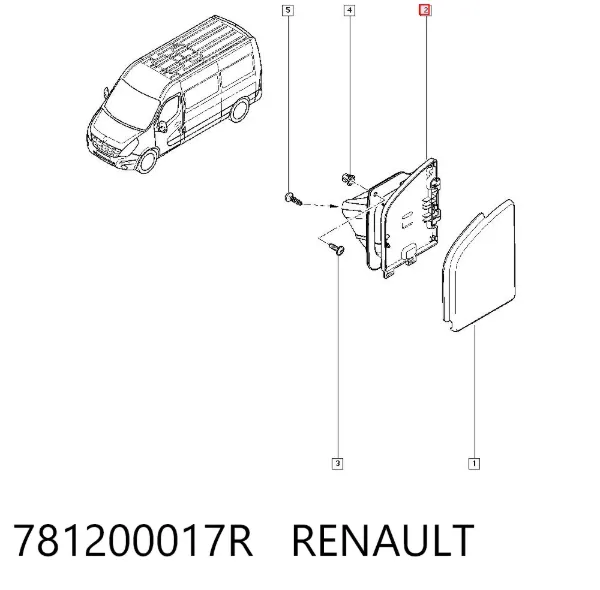 Obudowa wlewu zbiornika paliwa 781200017R Renault (RVI)