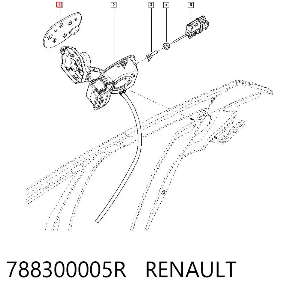 Klapka wlewu paliwa 788300005R Renault (RVI)