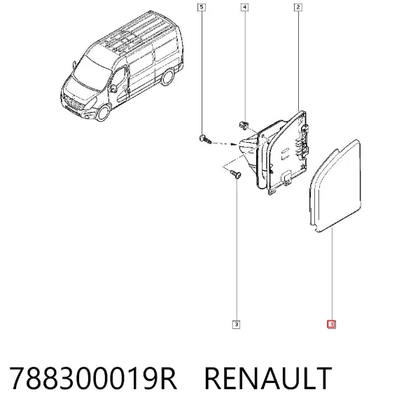 Klapka wlewu paliwa 788300019R Renault (RVI)