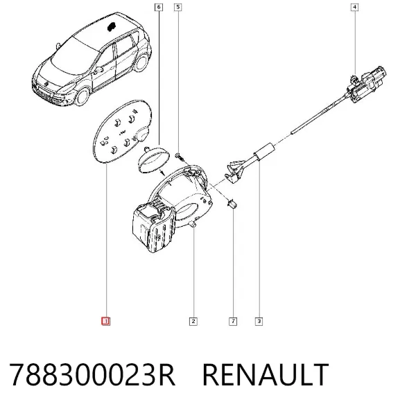Klapka wlewu paliwa Renault Scenic GRAND III