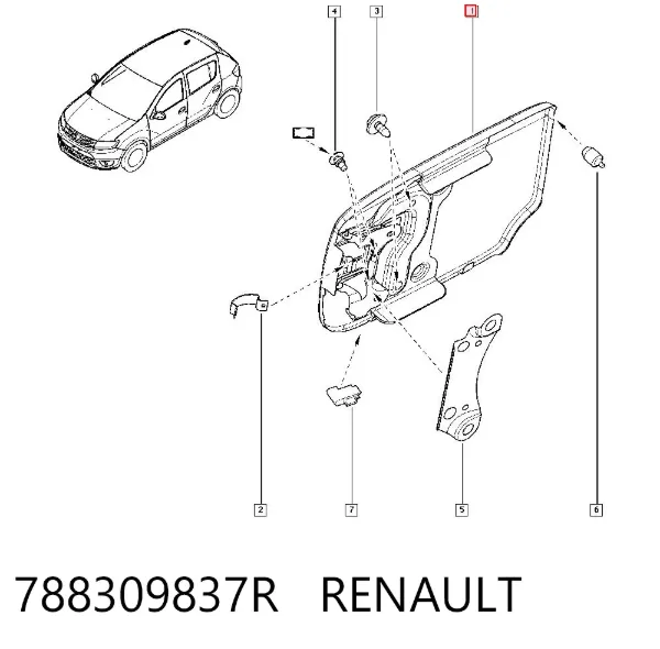 Klapka wlewu paliwa Dacia Logan II
