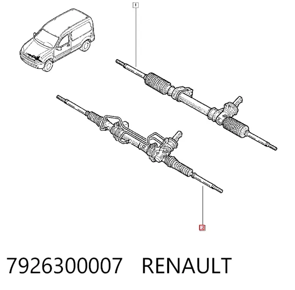 Listwa kierownicza (maglownica) 7926300007 Renault (RVI)