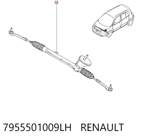 Listwa kierownicza (maglownica) 7955501009LH Renault (RVI)