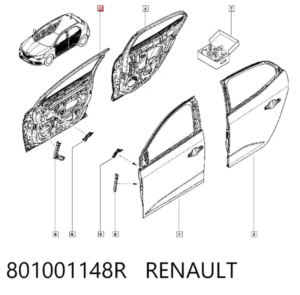Drzwi przednie prawe Renault Megane IV