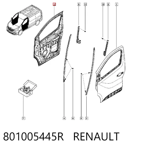 Drzwi przednie prawe Renault Trafic III