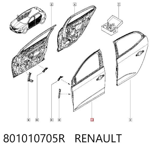 Drzwi przednie lewe Renault Megane IV