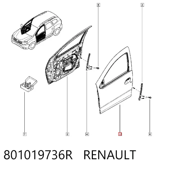 Drzwi przednie lewe Renault DUSTER II