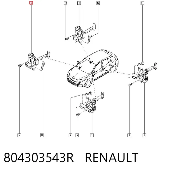Ogranicznik drzwi przedni 804303543R Renault (RVI)