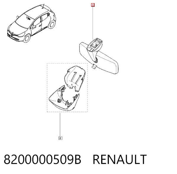Lusterko wewnętrzne 8200000509B Renault (RVI)
