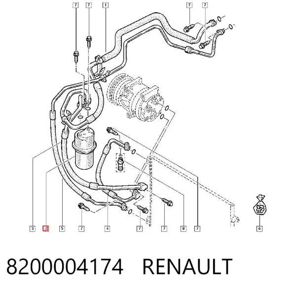 Osuszacz klimatyzacji 8200004174 Renault (RVI)