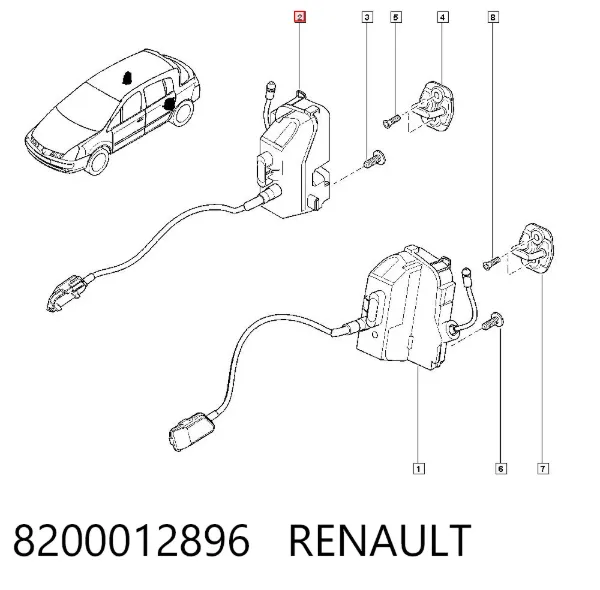 Zamek drzwi tylnych prawych Renault Vel Satis BJ0