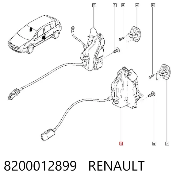 Zamek drzwi przednich lewych Renault Vel Satis BJ0