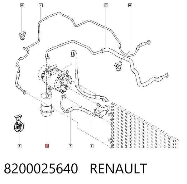 Osuszacz klimatyzacji 8200025640 Renault (RVI)