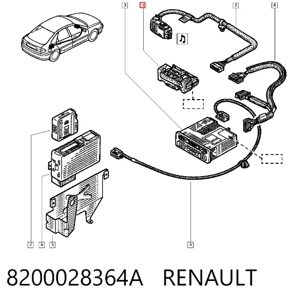Wyświetlacz wielofunkcyjny 8200028364A Renault (RVI)