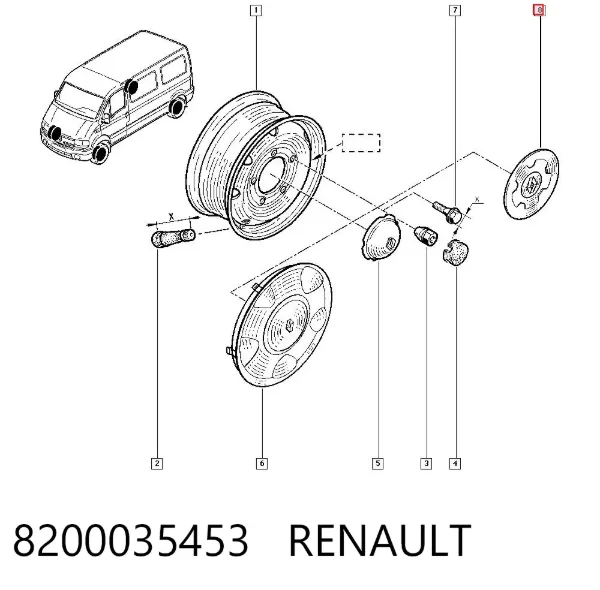 Kołpak do obręczy koła Renault Master II