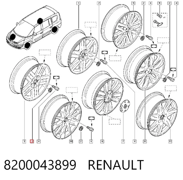 Kołpak do obręczy koła Renault Laguna III