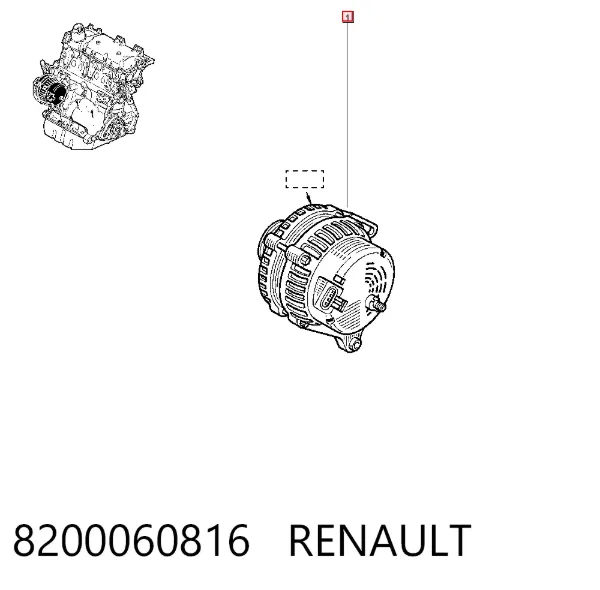 Alternator 8200060816 Renault (RVI)